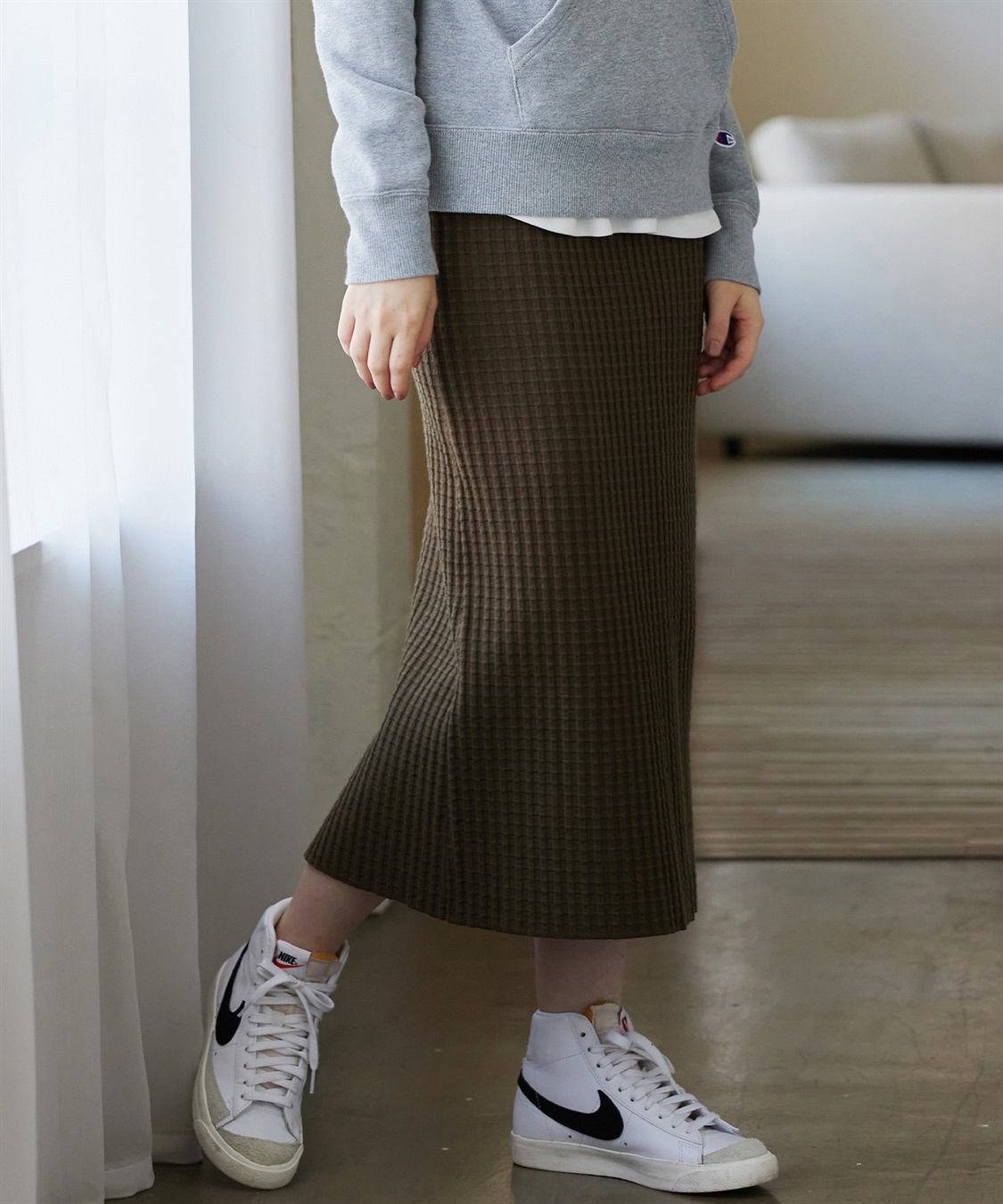 Rosemadame ポコポコワッフル ニットナロースカート(マタニティ/妊婦服 産前・産後対応)_sub_14