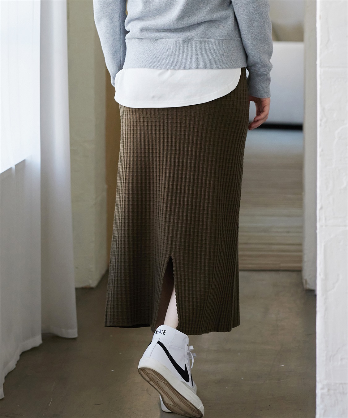 Rosemadame ポコポコワッフル ニットナロースカート(マタニティ/妊婦服 産前・産後対応)_sub_15