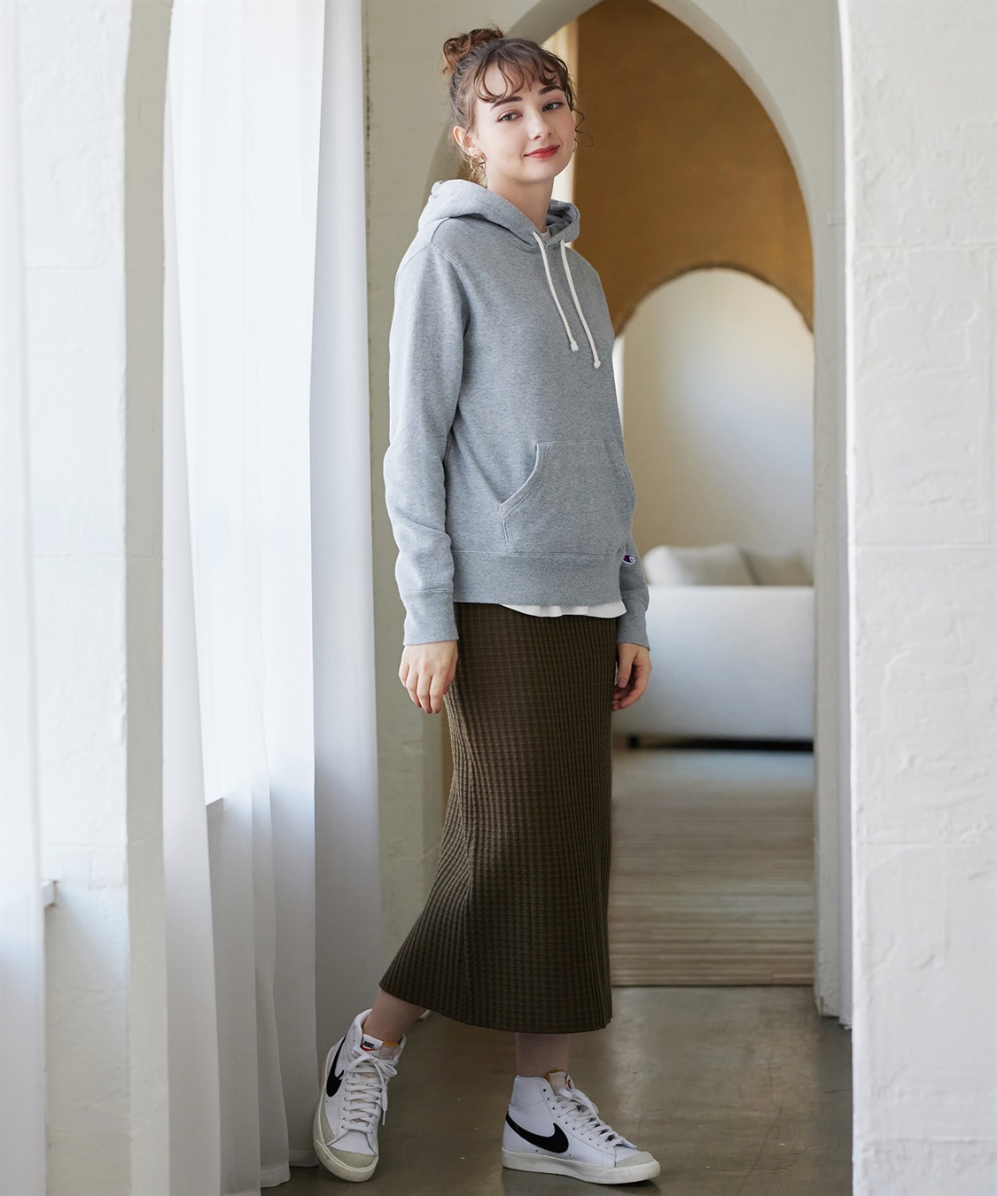 Rosemadame ポコポコワッフル ニットナロースカート(マタニティ/妊婦服 産前・産後対応)_sub_17