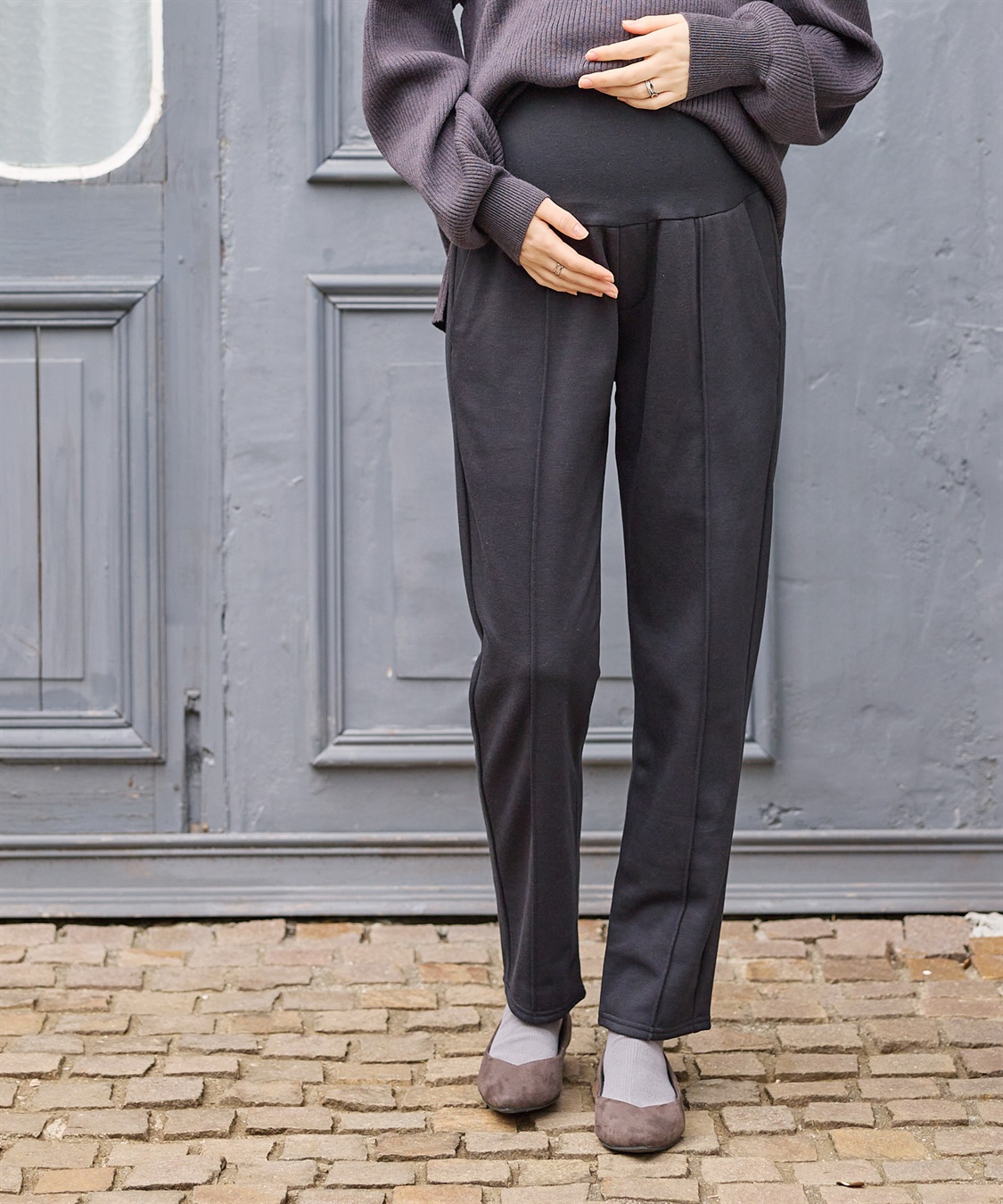Rosemadame 裏起毛らくちんテーパードパンツ(マタニティ/産前・産後対応)_sub_12