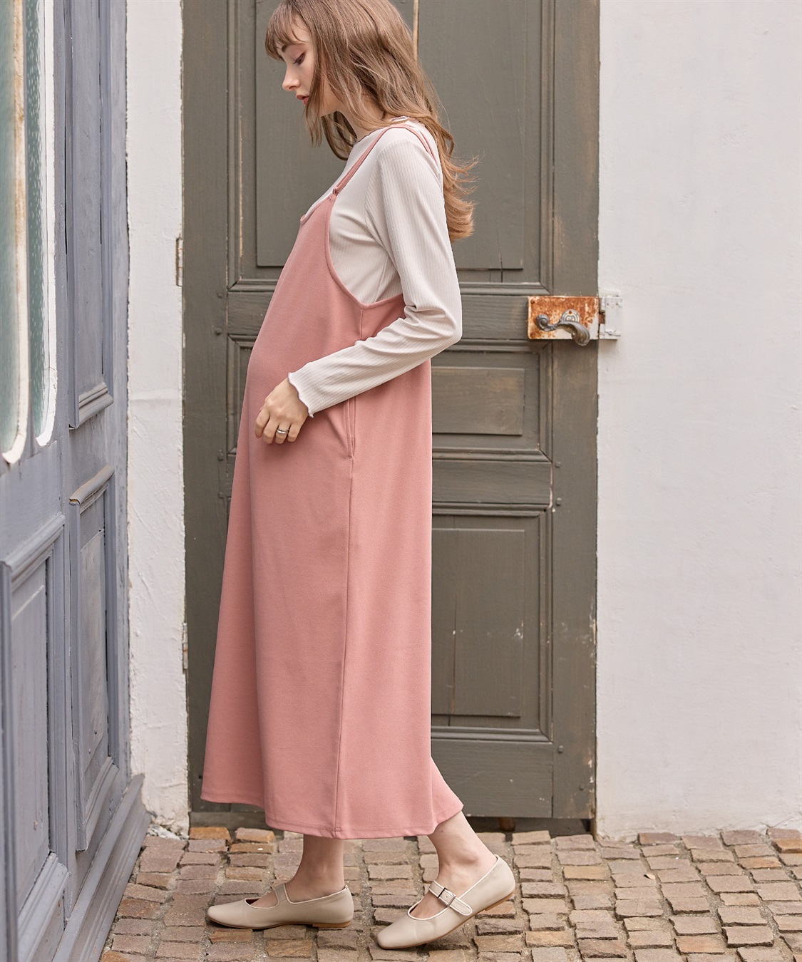 Rosemadame 【セット】スムースキャミワンピ×テレコメロウカットソー(マタニティ/授乳服）授乳楽々 妊婦服 産前・産後対応_sub_7