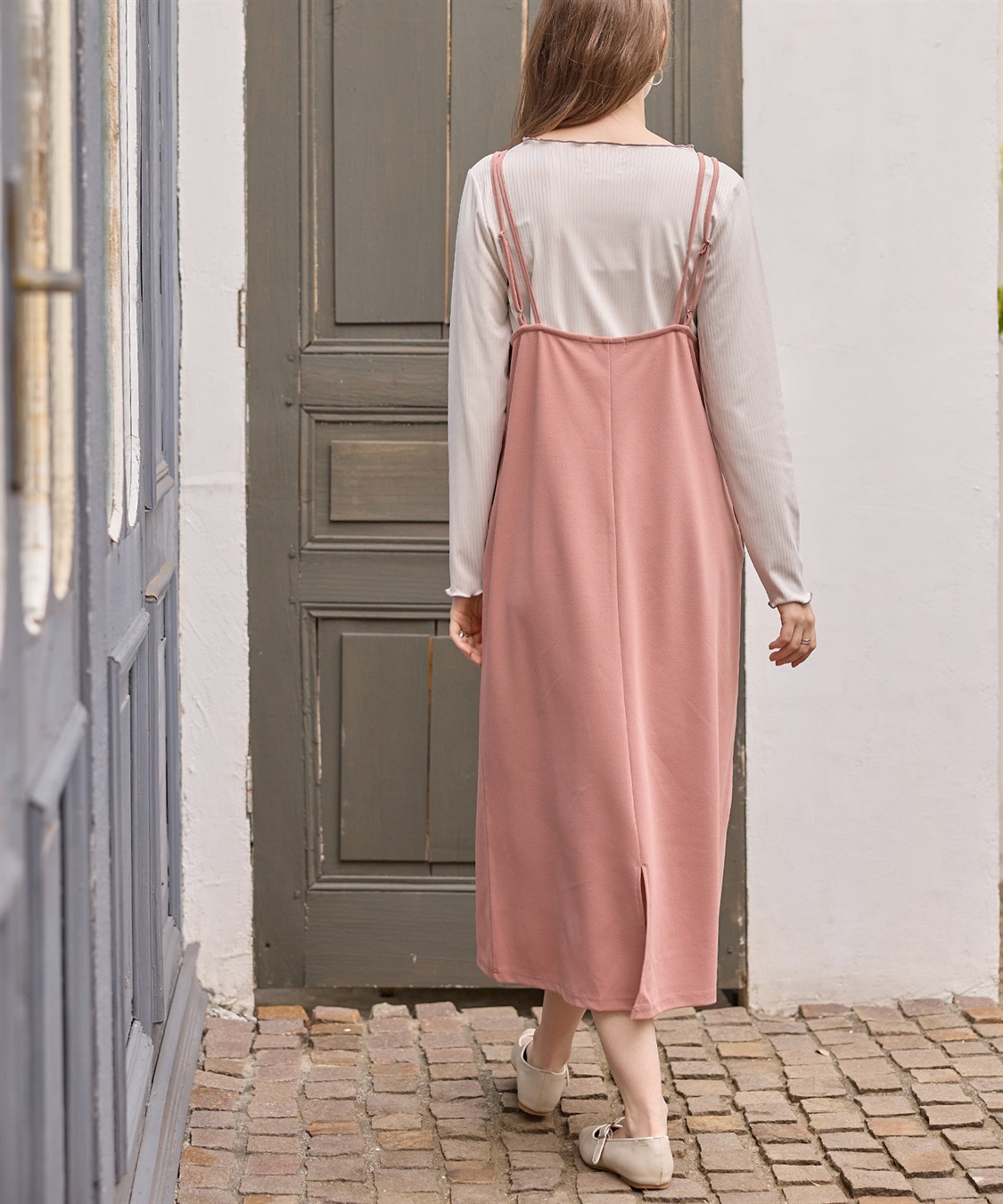 Rosemadame 【セット】スムースキャミワンピ×テレコメロウカットソー(マタニティ/授乳服）授乳楽々 妊婦服 産前・産後対応_sub_8