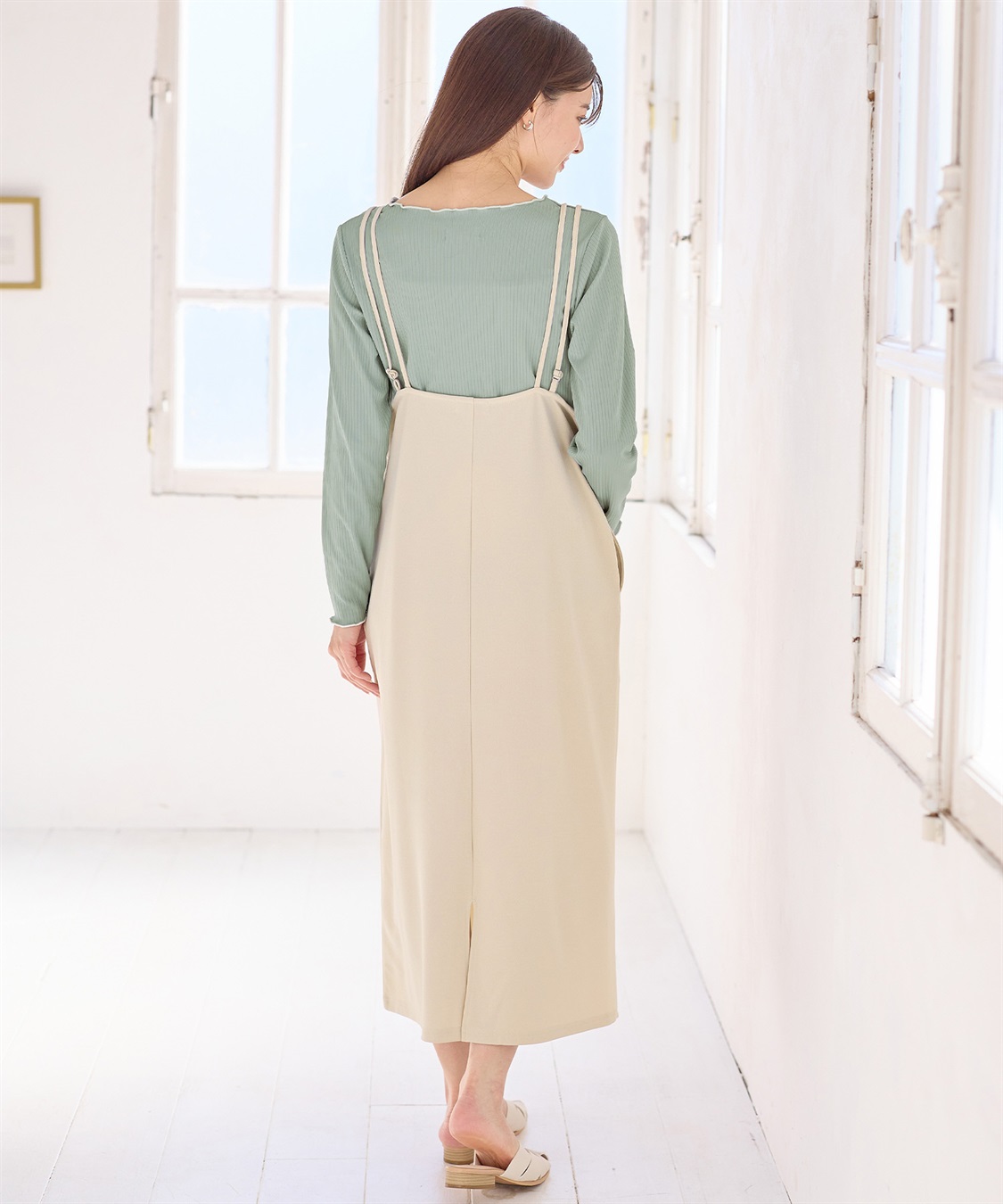 Rosemadame 【セット】スムースキャミワンピ×テレコメロウカットソー(マタニティ/授乳服）授乳楽々 妊婦服 産前・産後対応_sub_11