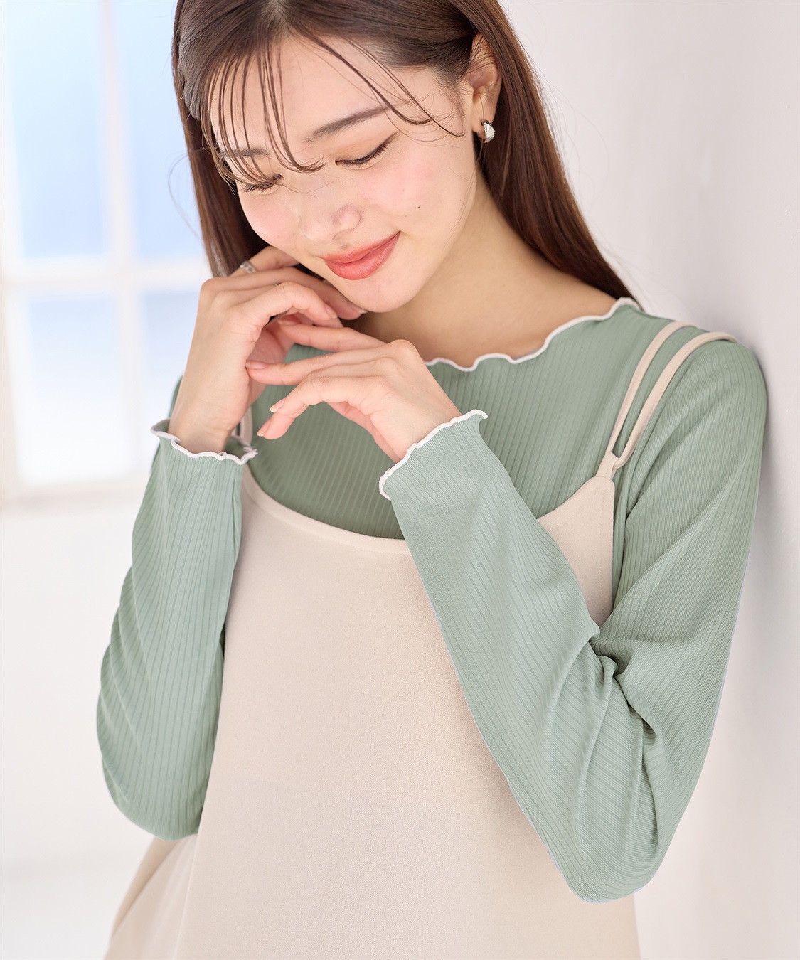 Rosemadame 【セット】スムースキャミワンピ×テレコメロウカットソー(マタニティ/授乳服）授乳楽々 妊婦服 産前・産後対応_sub_14