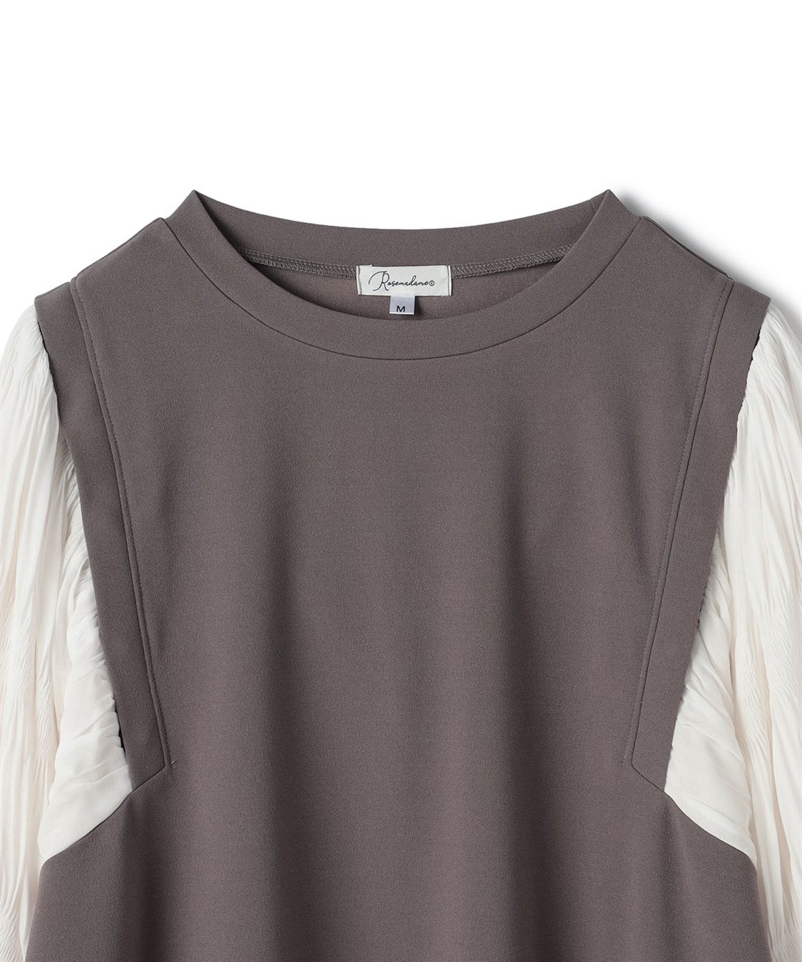 Rosemadame シャーリングスリーブ スムースワンピース(マタニティ/授乳服）授乳口付き 授乳楽々 妊婦服 産前・産後対応_sub_17