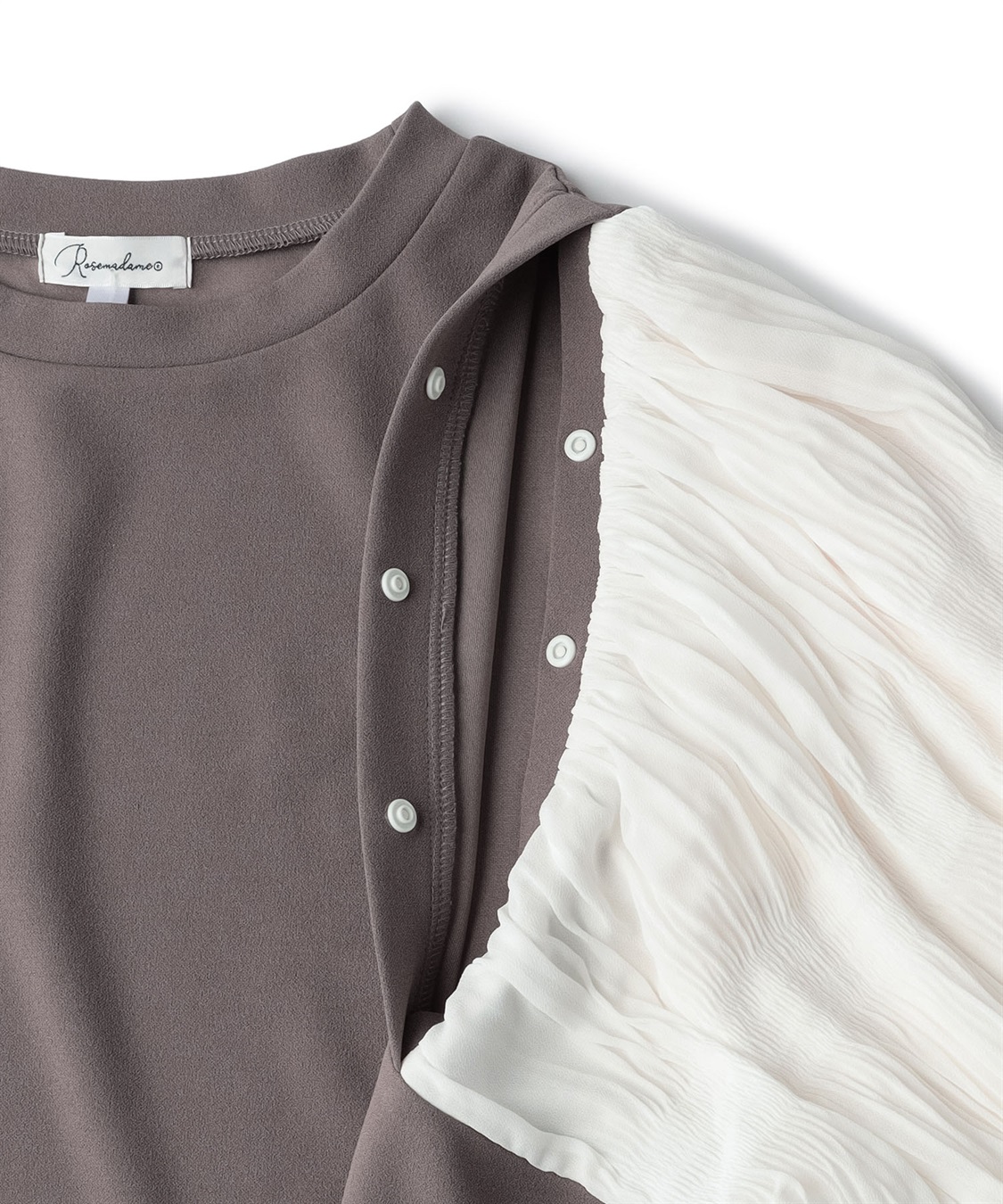 Rosemadame シャーリングスリーブ スムースワンピース(マタニティ/授乳服）授乳口付き 授乳楽々 妊婦服 産前・産後対応_sub_20