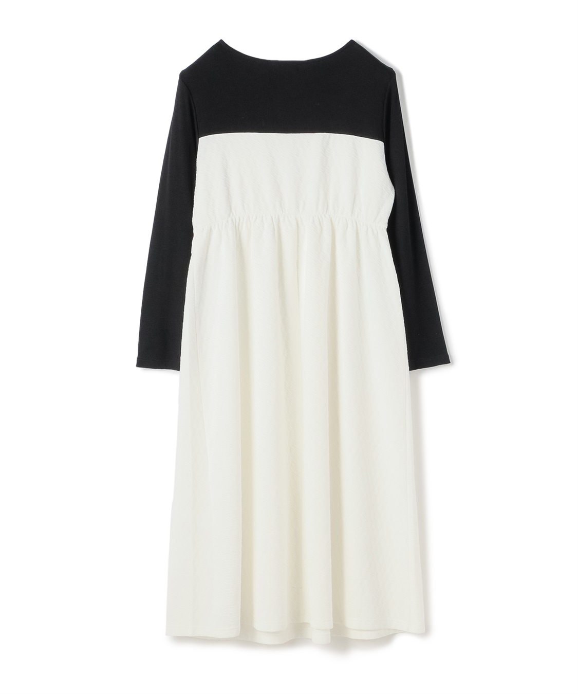 Rosemadame ふくれジャガード×テレコカットソー ビスチェ風 ワンピース(マタニティ/授乳服）授乳口付き 授乳楽々 妊婦服 産前・産後対応_sub_18