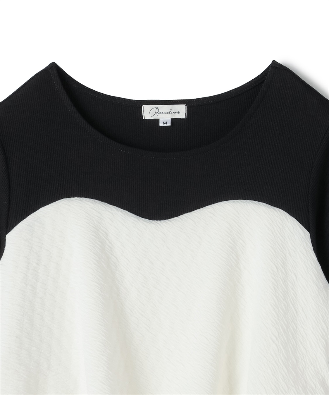 Rosemadame ふくれジャガード×テレコカットソー ビスチェ風 ワンピース(マタニティ/授乳服）授乳口付き 授乳楽々 妊婦服 産前・産後対応_sub_19