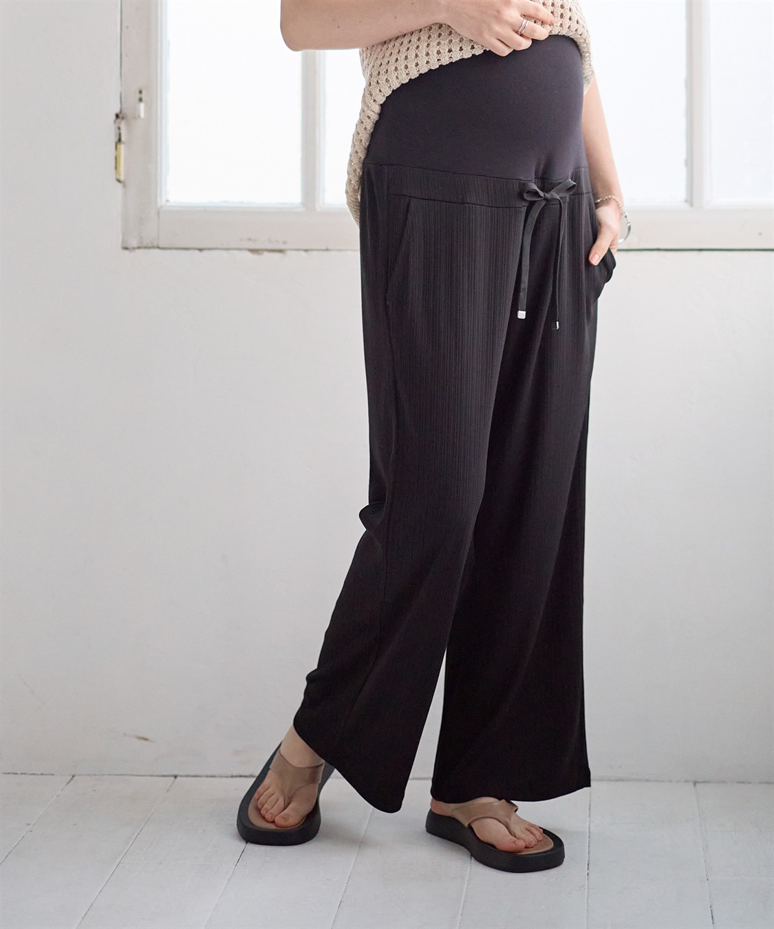 Rosemadame テレコらくちんワイドパンツ（マタニティ/ 妊婦服）産前・産後対応_sub_5