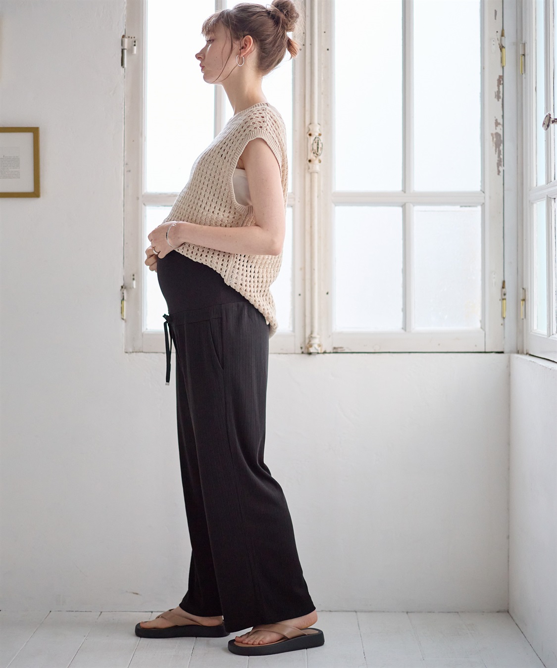 Rosemadame テレコらくちんワイドパンツ（マタニティ/ 妊婦服）産前・産後対応_sub_7