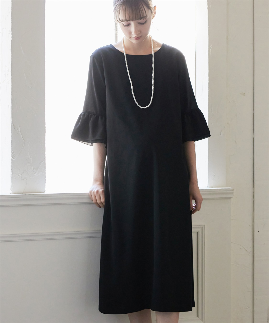 Rosemadame ジョーゼットフレアスリーブ スムースワンピースドレス(マタニティ/妊婦服 産前・産後対応・フォーマルワンピース・オケージョンドレス)_sub_18