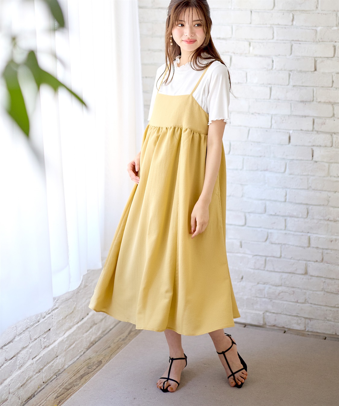 Rosemadame 【セットアイテム】エステルシャーリングキャミ マタニティワンピース×メロウリブカットソー_sub_6