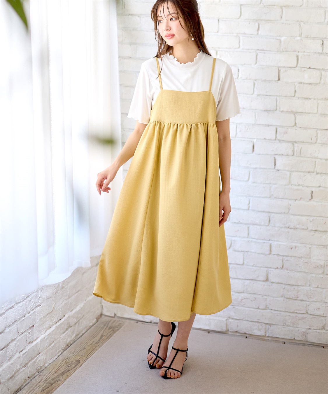 Rosemadame 【セットアイテム】エステルシャーリングキャミ マタニティワンピース×メロウリブカットソー_sub_7