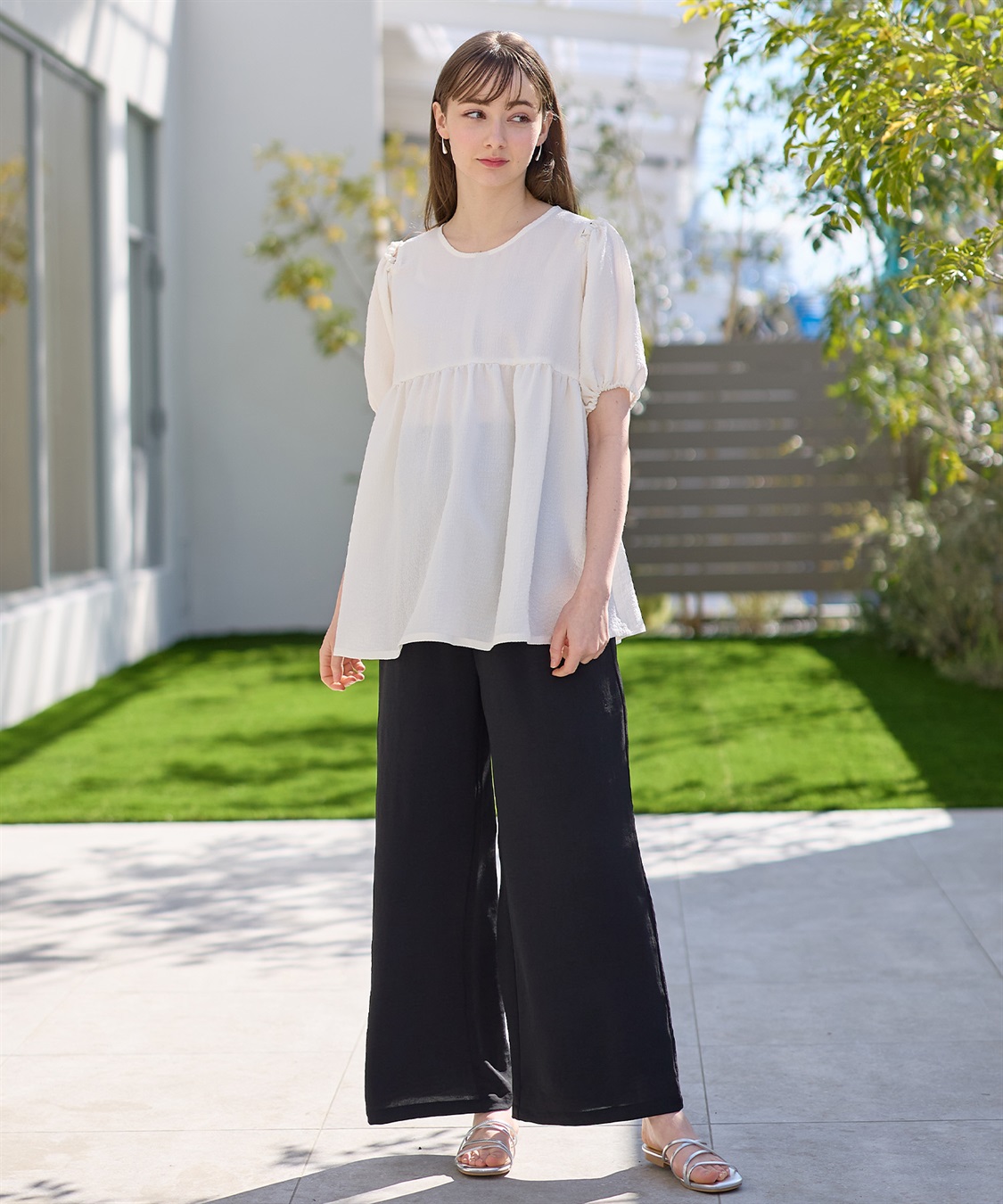 Rosemadame エステルシャーリング袖2WAYチュニックブラウス_sub_6