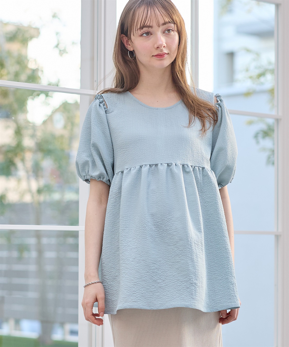 Rosemadame エステルシャーリング袖2WAYチュニックブラウス_sub_7