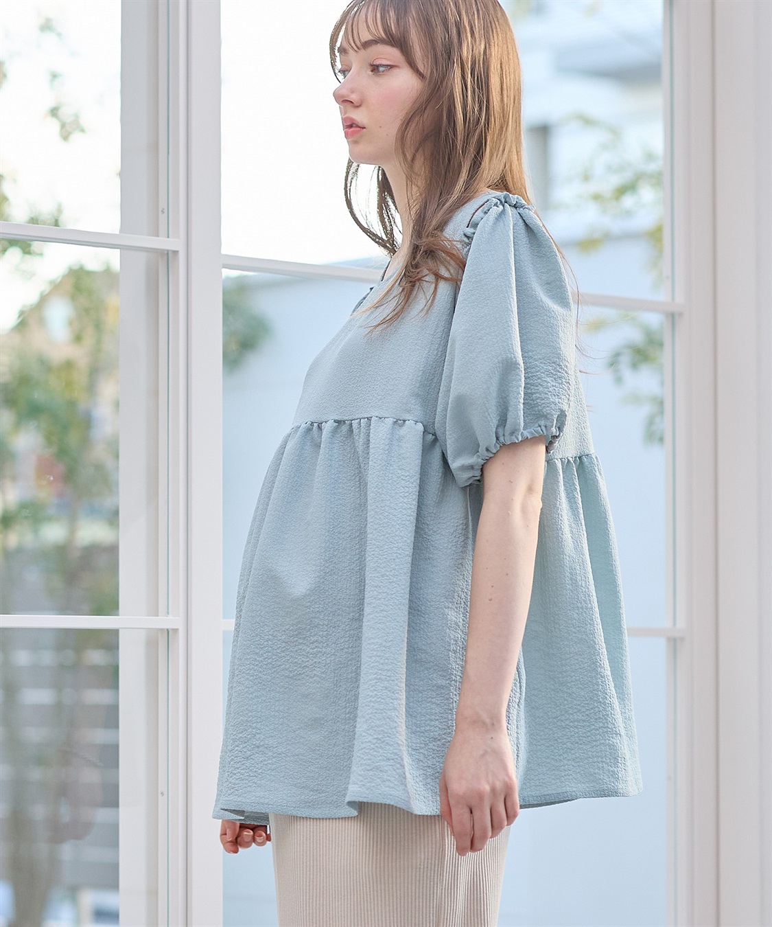 Rosemadame エステルシャーリング袖2WAYチュニックブラウス_sub_8