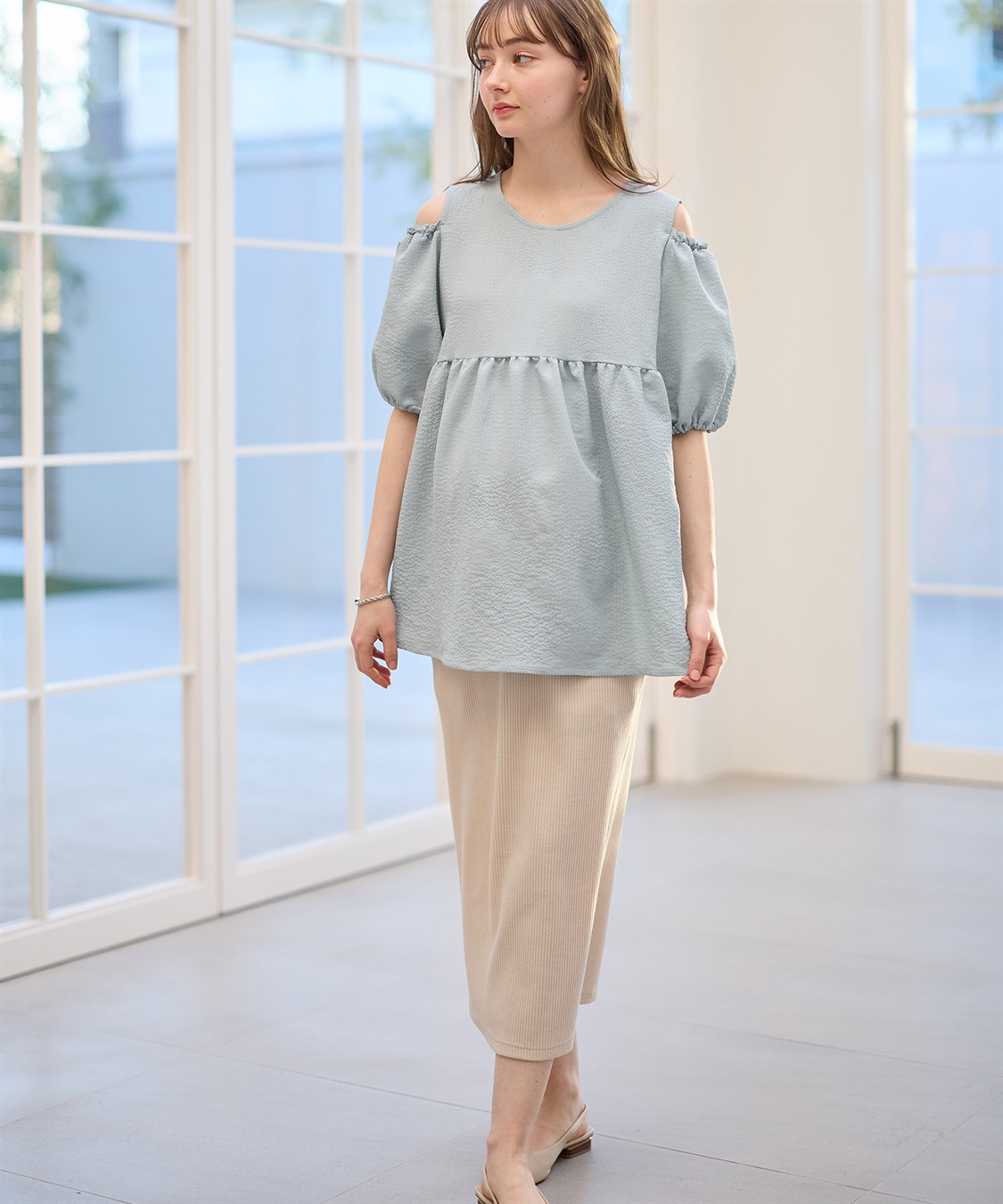 Rosemadame エステルシャーリング袖2WAYチュニックブラウス_sub_9