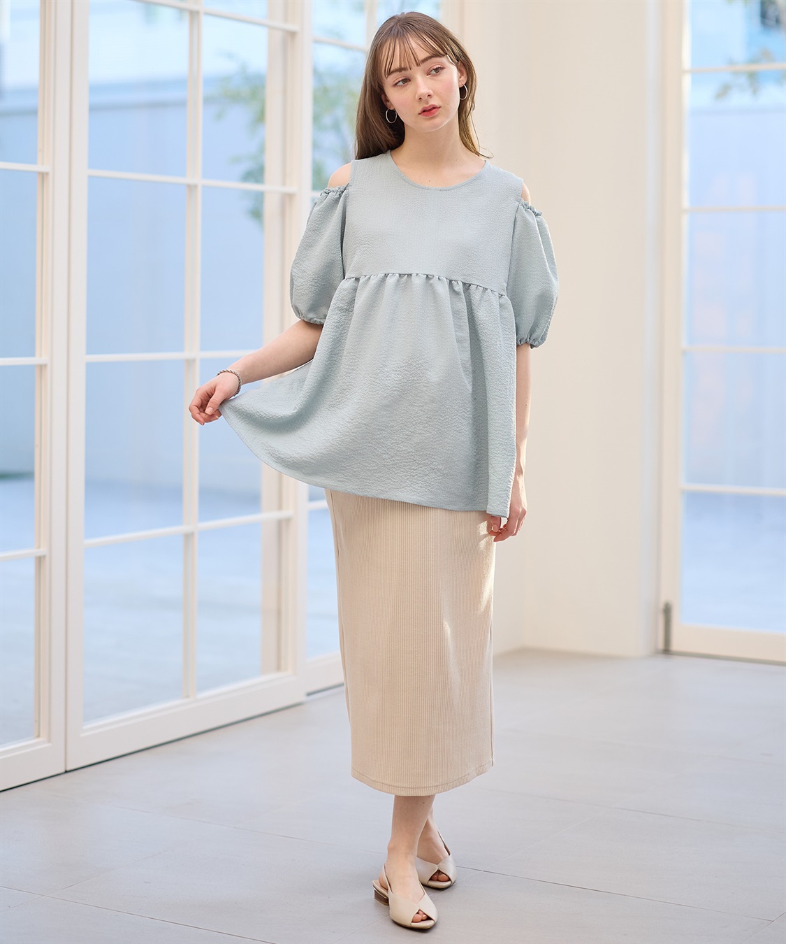 Rosemadame エステルシャーリング袖2WAYチュニックブラウス_sub_10