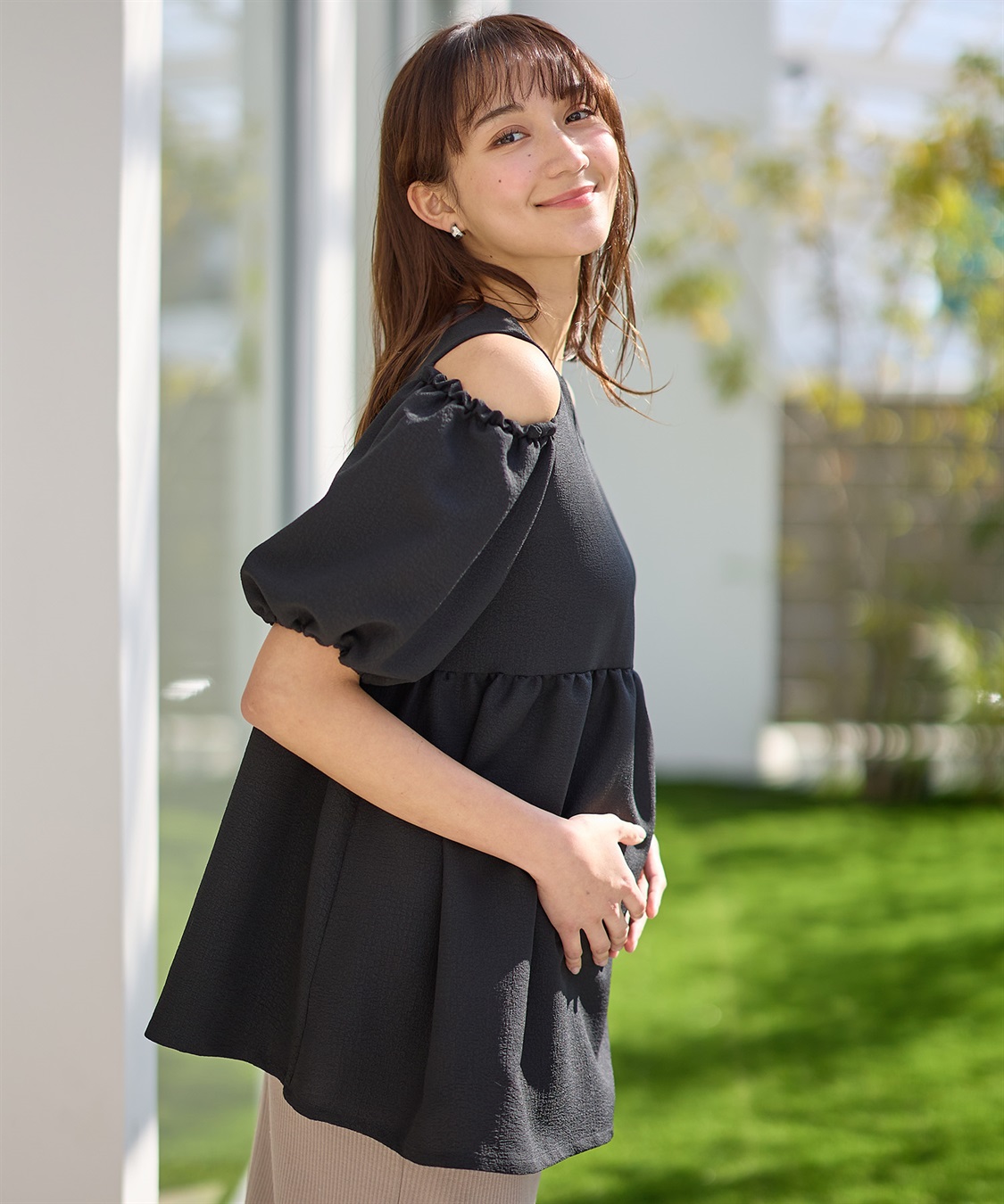 Rosemadame エステルシャーリング袖2WAYチュニックブラウス_sub_12