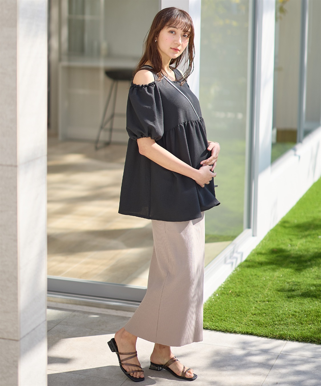 Rosemadame エステルシャーリング袖2WAYチュニックブラウス_sub_14