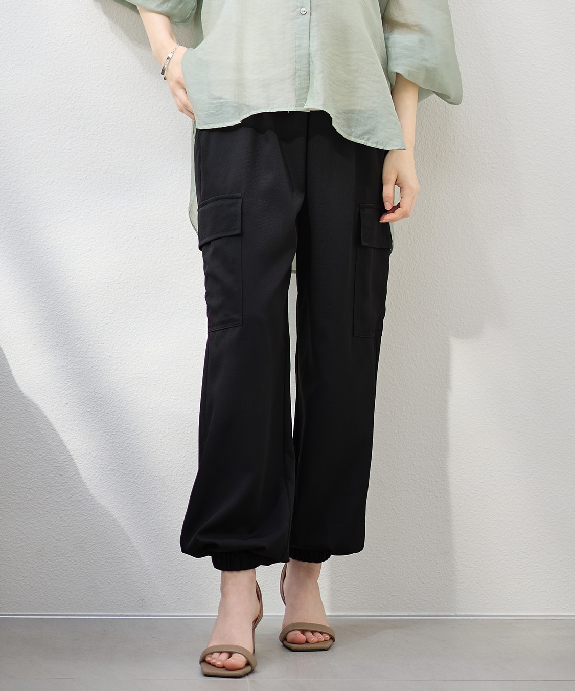 Rosemadame 【撥水加工】エステルツイルカーゴパンツ/ジョガーパンツ（マタニティ　産前・産後対応）_sub_3