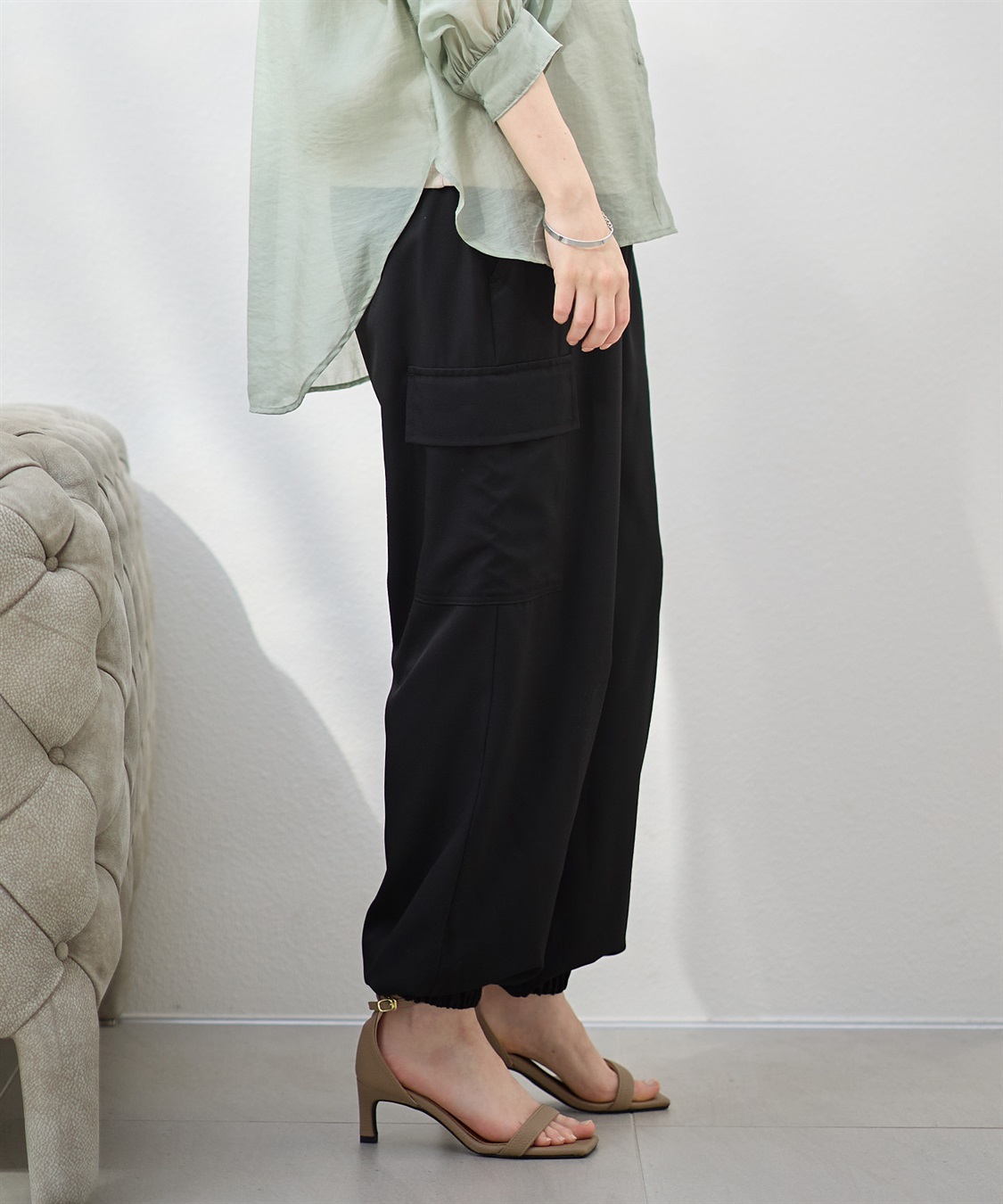 Rosemadame 【撥水加工】エステルツイルカーゴパンツ/ジョガーパンツ（マタニティ　産前・産後対応）_sub_4