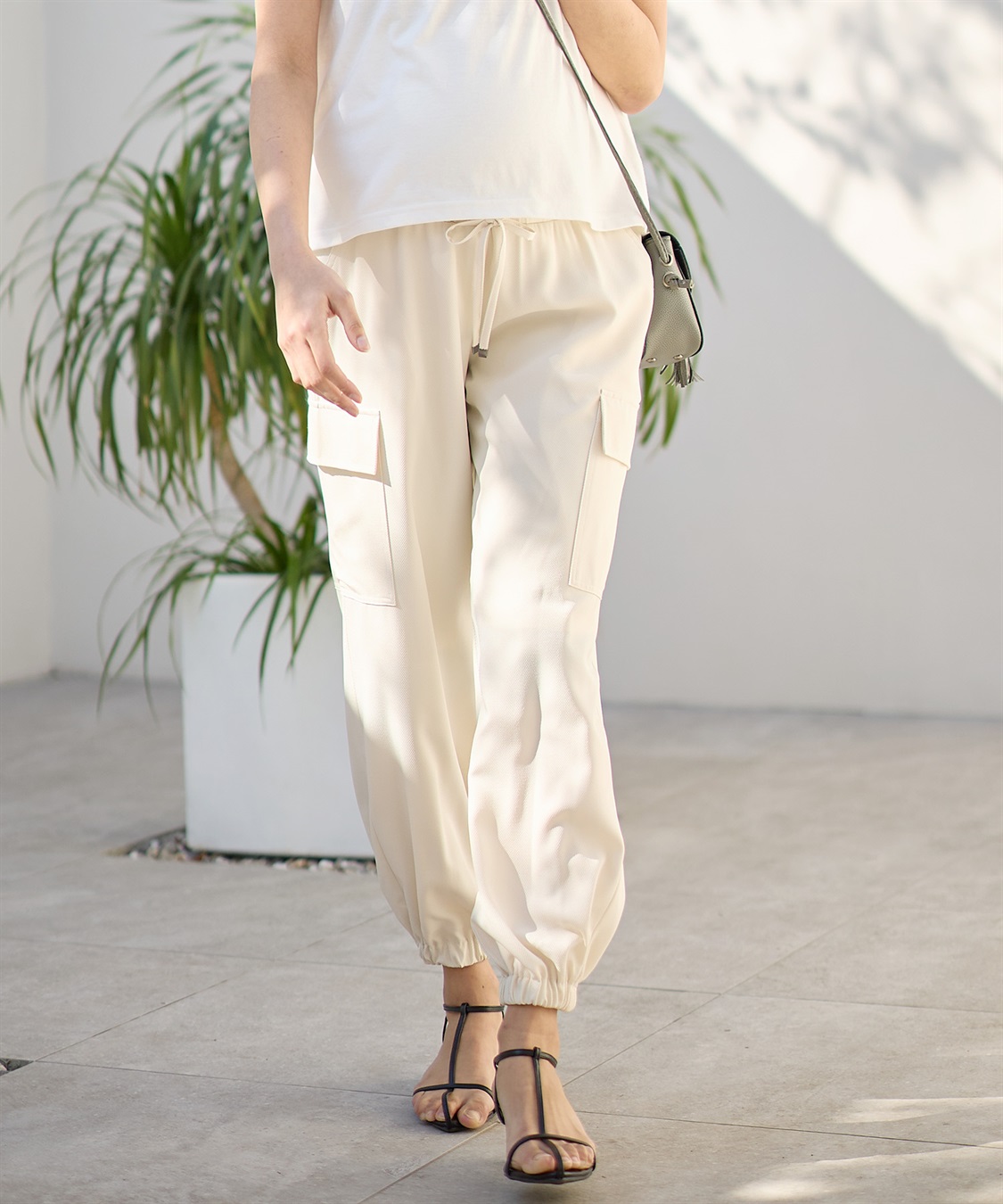 Rosemadame 【撥水加工】エステルツイルカーゴパンツ/ジョガーパンツ（マタニティ　産前・産後対応）_sub_7