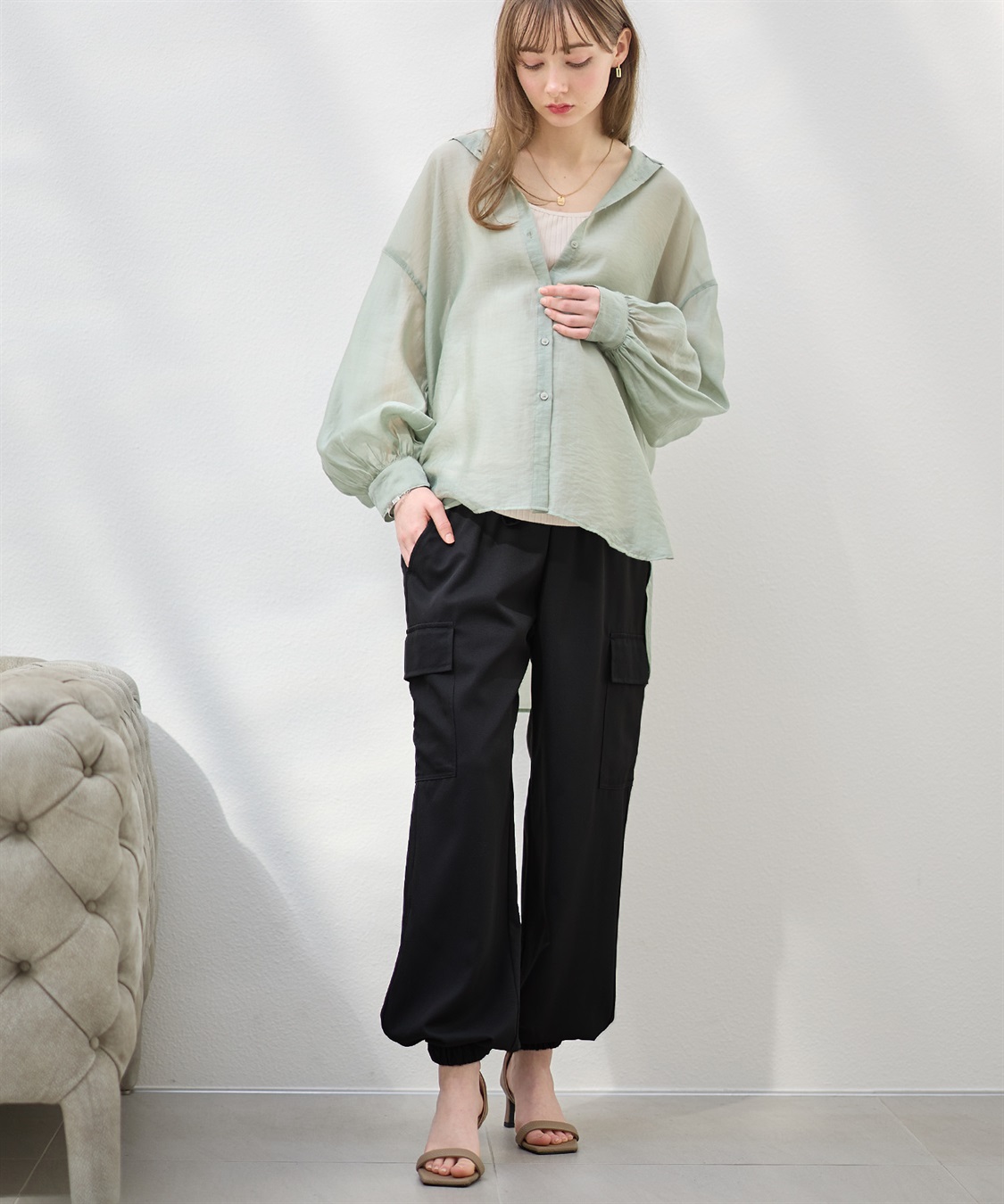 Rosemadame 【撥水加工】エステルツイルカーゴパンツ/ジョガーパンツ（マタニティ　産前・産後対応）_sub_10