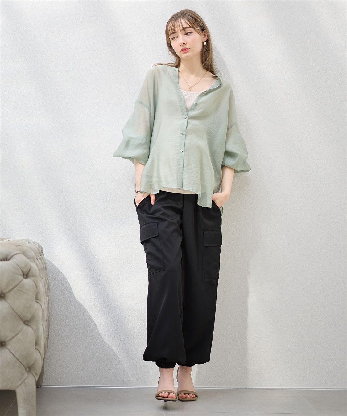 Rosemadame 【撥水加工】エステルツイルカーゴパンツ/ジョガーパンツ（マタニティ　産前・産後対応）_sub_12