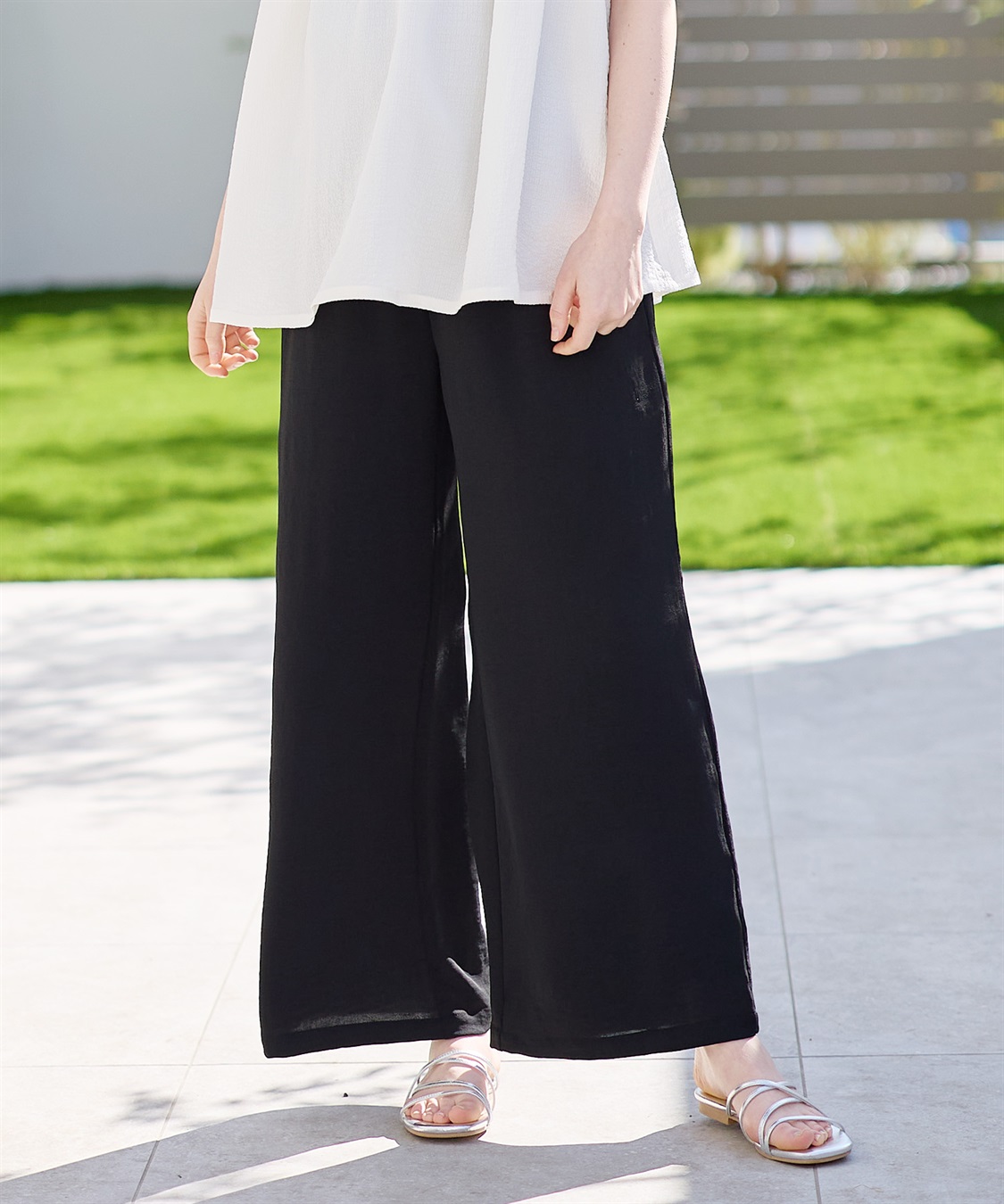 Rosemadame 【接触冷感】リネンライク ゆったりストレートパンツ（マタニティ　産前・産後対応）_sub_9