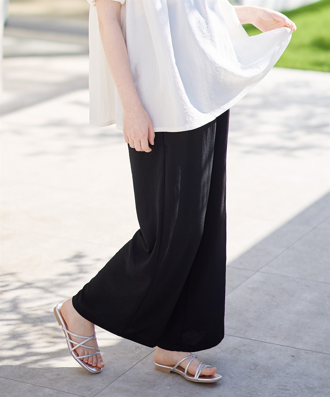 Rosemadame 【接触冷感】リネンライク ゆったりストレートパンツ（マタニティ　産前・産後対応）_sub_11
