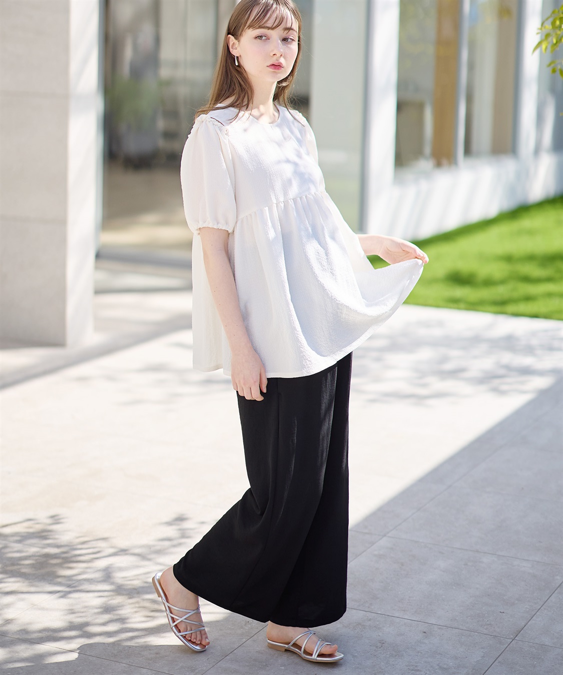 Rosemadame 【接触冷感】リネンライク ゆったりストレートパンツ（マタニティ　産前・産後対応）_sub_14