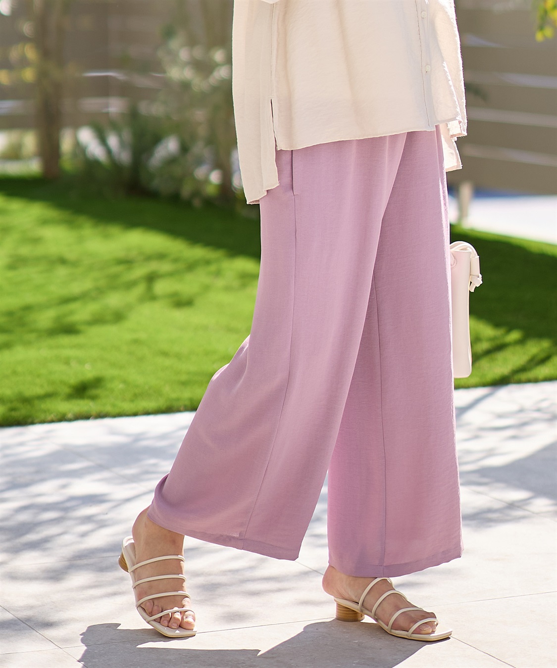 Rosemadame 【接触冷感】リネンライク ゆったりストレートパンツ（マタニティ　産前・産後対応）_sub_15