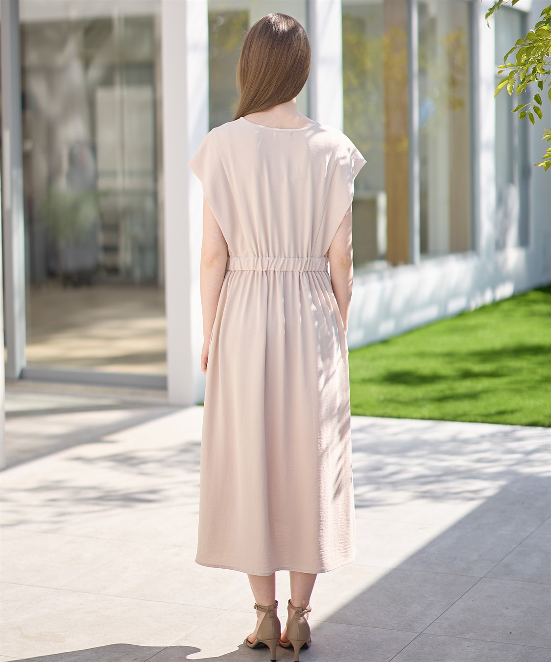 Rosemadame 【接触冷感】リネンライク ショルダータックワンピース（マタニティ/授乳服）授乳楽々 妊婦服 産前・産後対応_sub_18