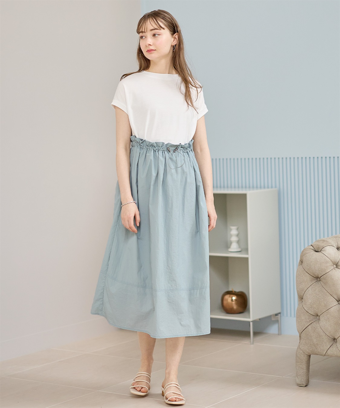 Rosemadame 【撥水加工】授乳がラクチン！ナイロンスカート ドッキングワンピ―ス（マタニティ/授乳服）授乳楽々 妊婦服 産前・産後対応_sub_9