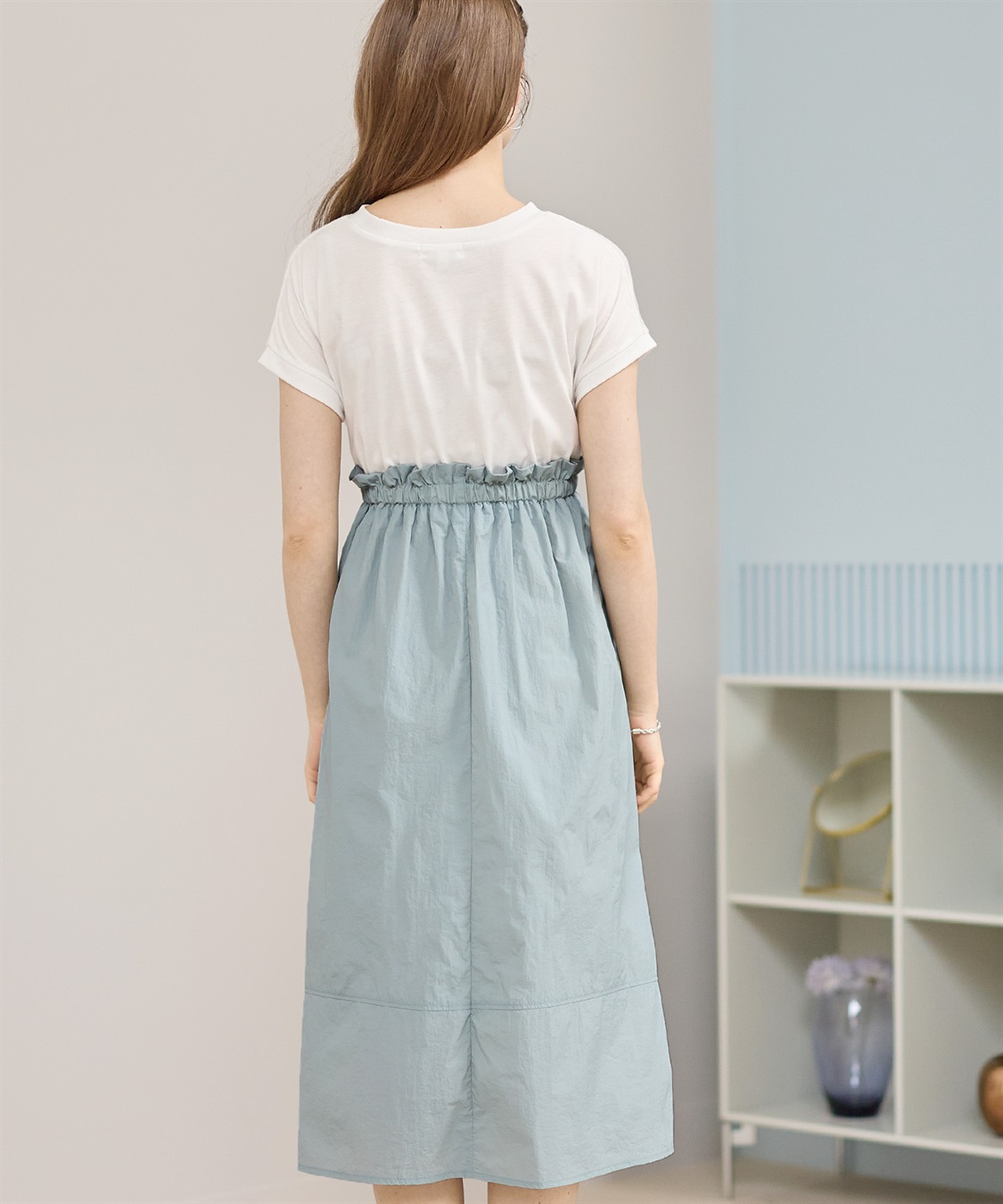 Rosemadame 【撥水加工】授乳がラクチン！ナイロンスカート ドッキングワンピ―ス（マタニティ/授乳服）授乳楽々 妊婦服 産前・産後対応_sub_14