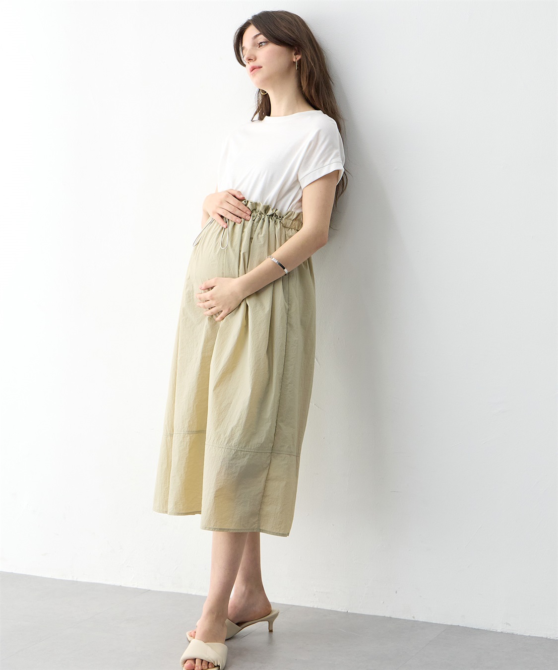 Rosemadame 【撥水加工】授乳がラクチン！ナイロンスカート ドッキングワンピ―ス（マタニティ/授乳服）授乳楽々 妊婦服 産前・産後対応_sub_17