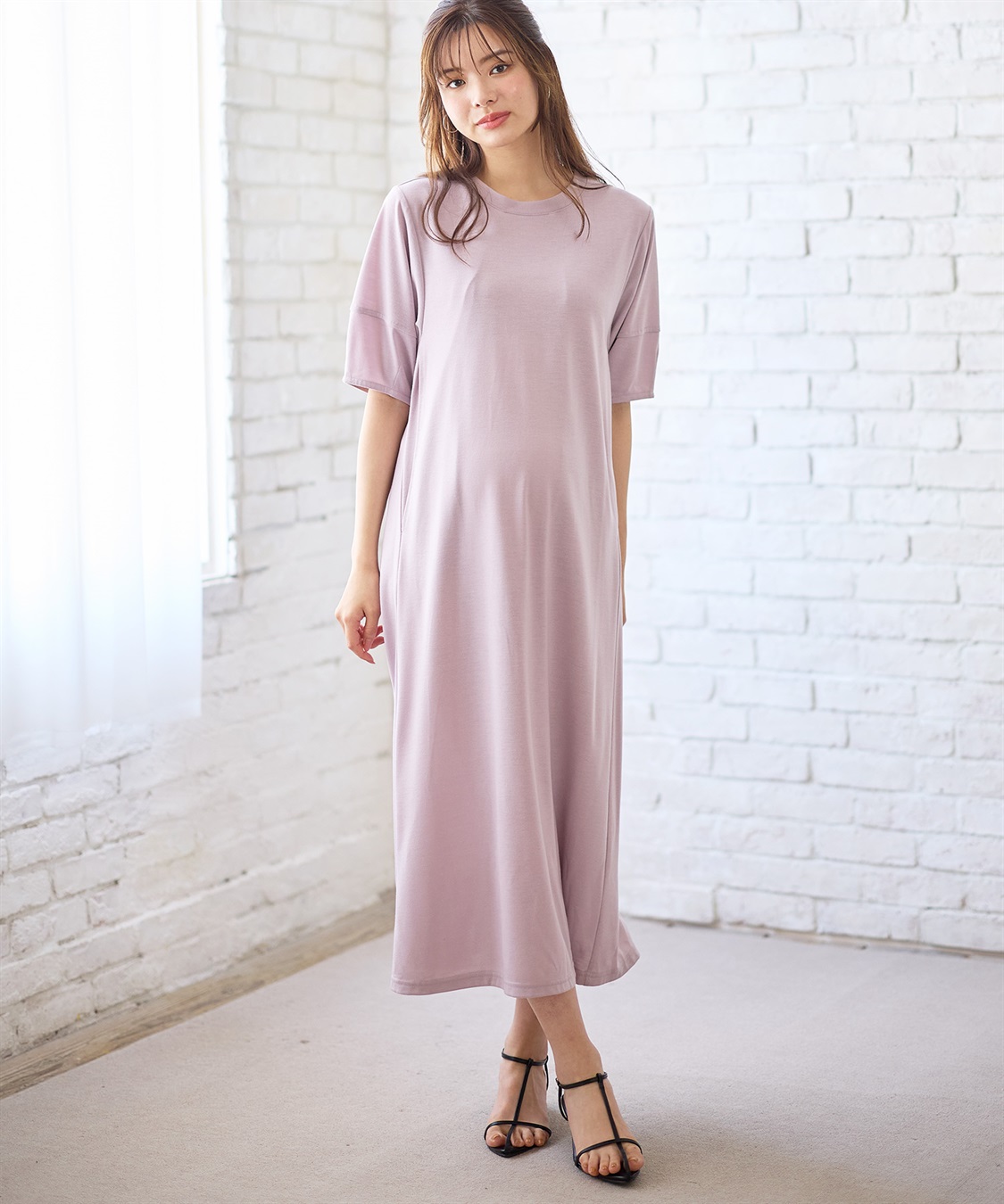 Rosemadame 汗染み防止ランタンスリーブワンピ_sub_2