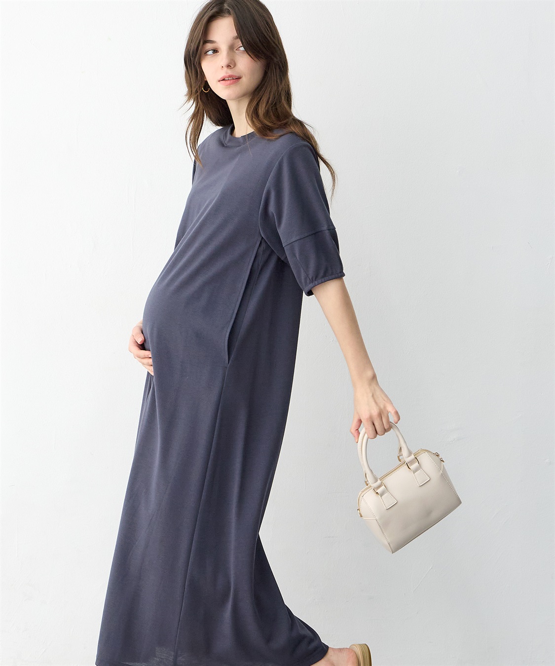 Rosemadame 汗染み防止ランタンスリーブワンピ_sub_3