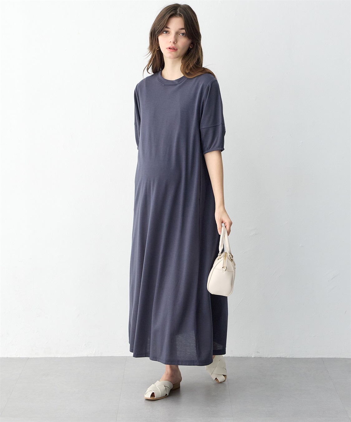 Rosemadame 汗染み防止ランタンスリーブワンピ_sub_5