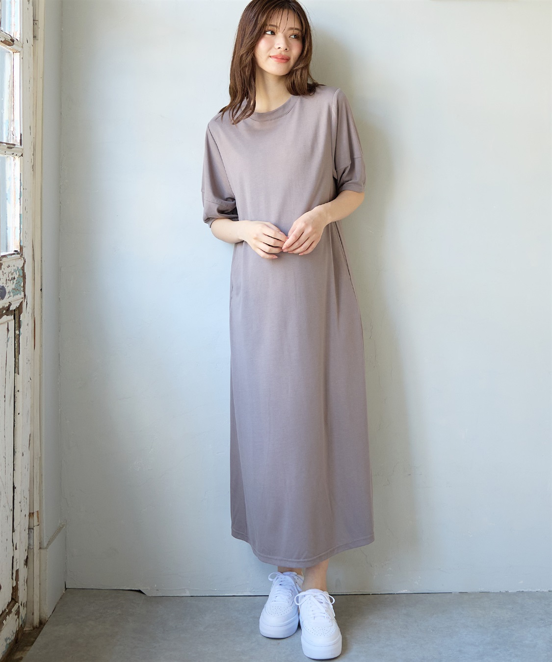 Rosemadame 汗染み防止ランタンスリーブワンピ_sub_7