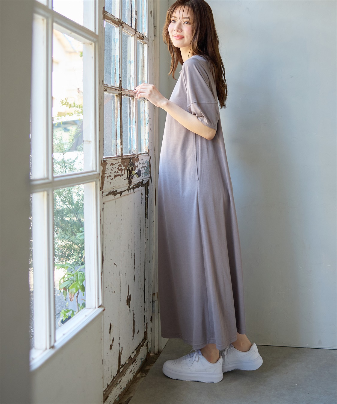 Rosemadame 汗染み防止ランタンスリーブワンピ_sub_9