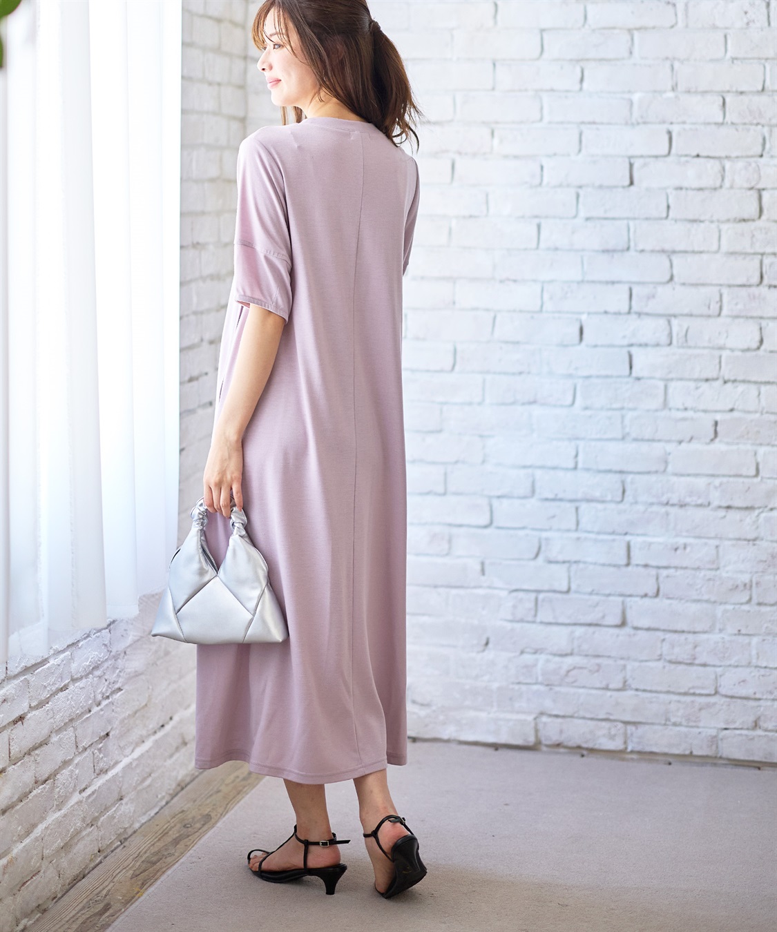 Rosemadame 汗染み防止ランタンスリーブワンピ_sub_12