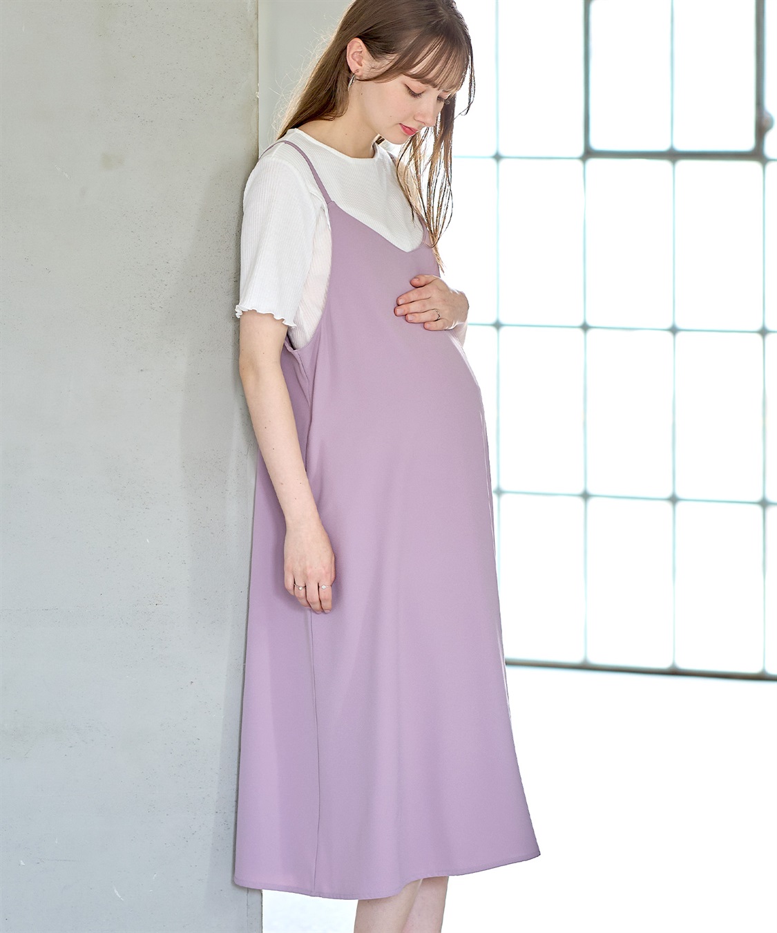 Rosemadame 【セット】サテンキャミワンピース×テレコメロウカットソー_sub_2