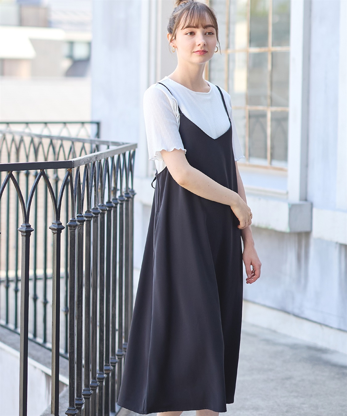 Rosemadame 【セット】サテンキャミワンピース×テレコメロウカットソー_sub_6