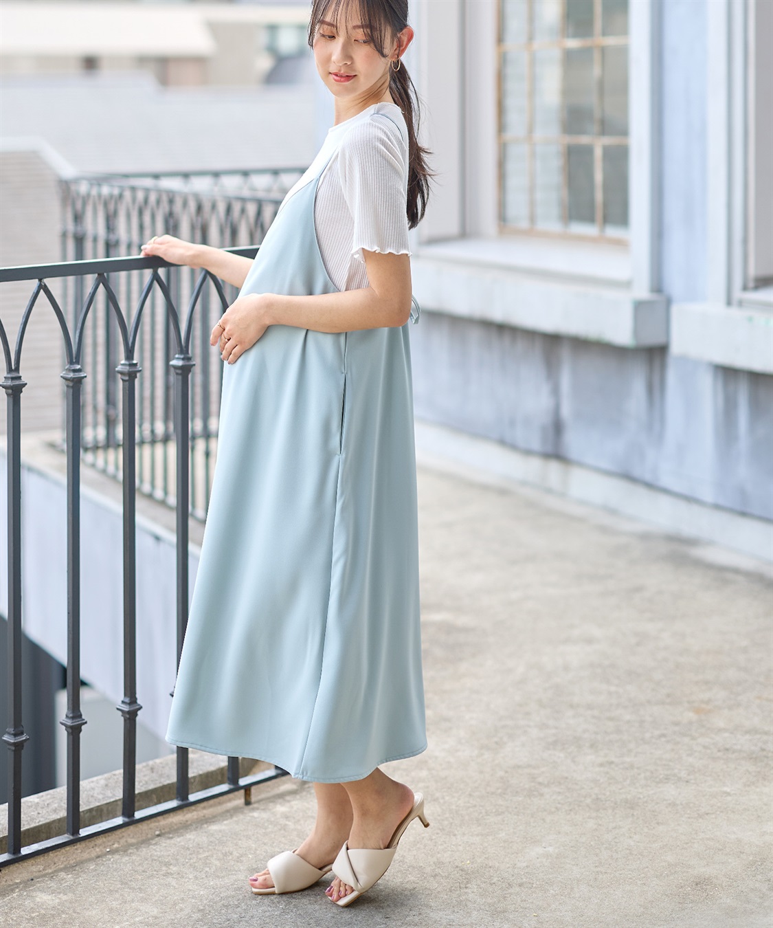 Rosemadame 【セット】サテンキャミワンピース×テレコメロウカットソー_sub_7