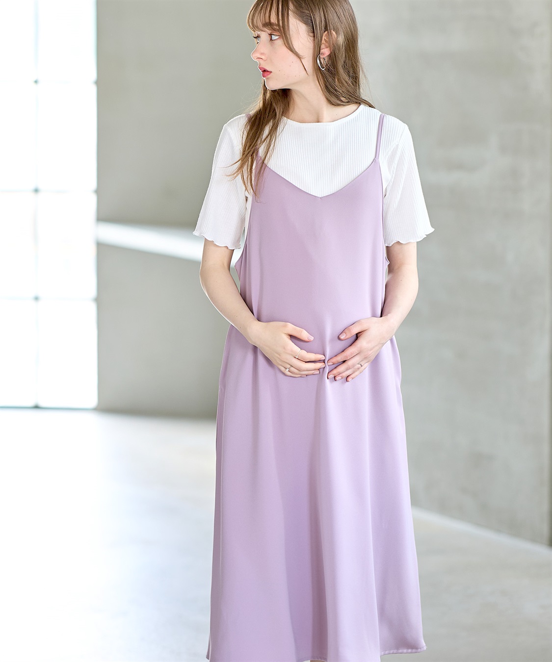 Rosemadame 【セット】サテンキャミワンピース×テレコメロウカットソー_sub_11