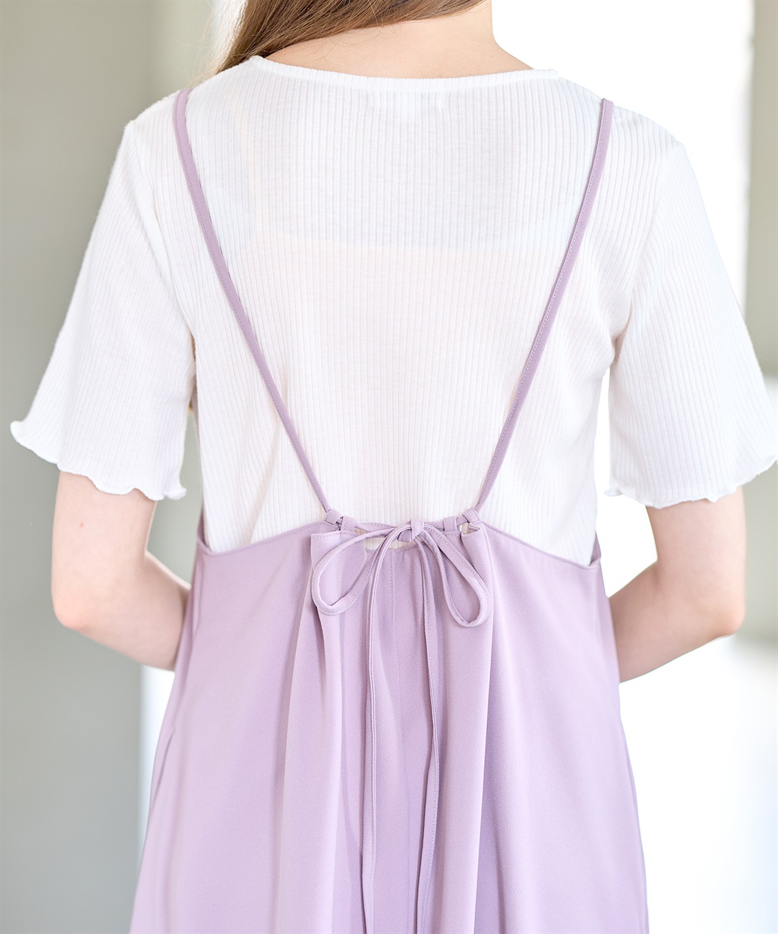 Rosemadame 【セット】サテンキャミワンピース×テレコメロウカットソー_sub_16