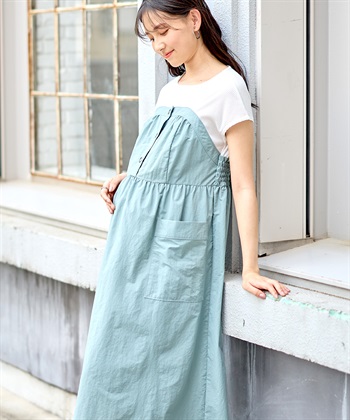 Rosemadame リングドットボタン半袖ビスチェドッキングワンピース_subthumb_13