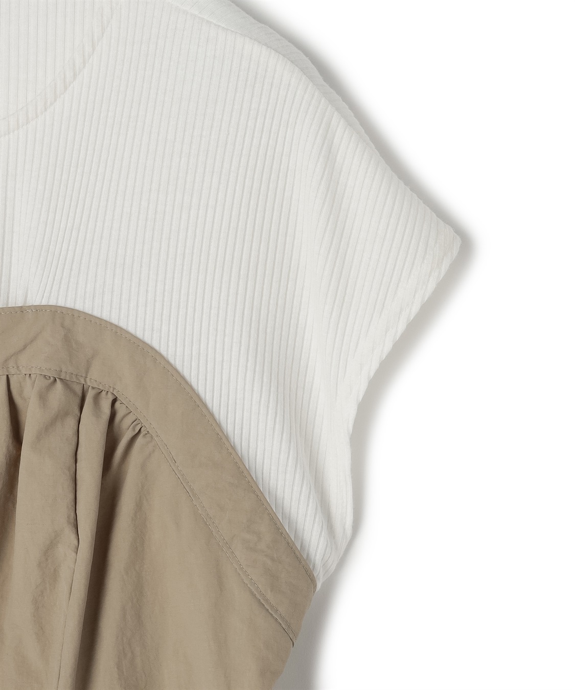 Rosemadame リングドットボタン半袖ビスチェドッキングワンピース_sub_18